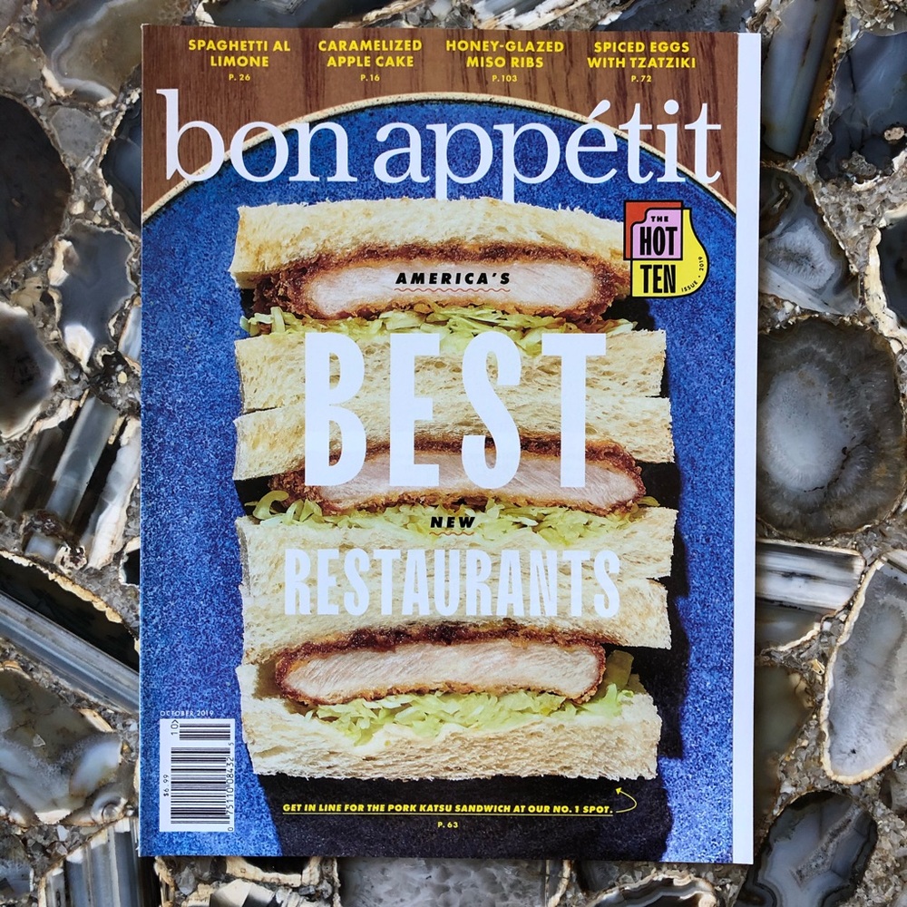 4️⃣/$12 October 2019 bon appétit Magazine